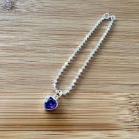 ราคา Top Silver สร้อยข้อมืออิตาลีห้อยจี้พลอยหัวใจ เงินแท้925 (17748687887)