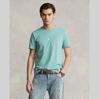 ราคา Sale Polo Ralph Lauren เสื้อยืดผู้ชาย Tee Custom Slim Fit Jersey Crewneck T Shirt รุ่น MNPOTSH1N821868 สีเขียว (20809148590)
