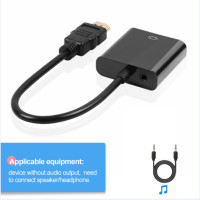 ราคา สายแปลง hdmi to VGA จาก hdmi ออก VGA hdmi to VGA สาย hdmi Cable 1080P hdmi to VGA Cable Adapter Converter Full HD 1080P A 051 (10031192901)