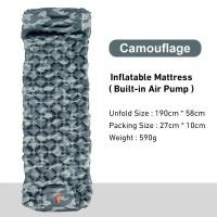 ราคา กลางแจ้ง Sleeping Pad ที่นอน Built In ปั๊ม Ultralight Air Cushion Travel พร้อม Headrest สำหรับเดินทางเดินป่า (21171210164)