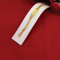 ราคา สร้อยข้อมือทองลายโซ่แบนคั่นโค้ง LOVE ยาว 7 นิ้ว น้ำหนัก 1 บาท หุ้มเศษทองเยาวราช ทองชุบ ทองปลอม ใส่แทนทองแท้ได้ ใส่อาบน้ำ (12776451254)