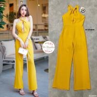 ราคา งานป้าย BT Studio Sale จั๊มสูทขายาวคล้องคออกเสริมฟองน้ำ 550 (19862425932)