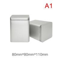 ราคา 1Pcs กระป๋องชาตารางโลหะกล่องบรรจุภัณฑ์กรณีกระป๋องเล็ก Jars (9405793355)