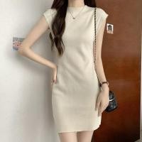 ราคา Korean Dress เดรสสั้นคอเต่า เดรสสั้นผ้ายืดทรงสลิมฟิต เดรสสั้นแขนกุด ดีไซน์คอเต่าครึ่งตัว กระโปรงสั้น (20963428748)