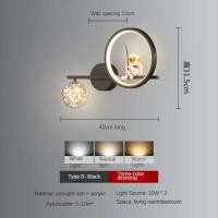 ราคา โคมไฟเชิงเทียน LED ตกแต่งห้องนอนเครื่องฉายรูปดาวโคมไฟติดผนังสำหรับเด็กทันสมัยโคมไฟนอร์ดิกสำหรับห้องเด็ก (20575534859)