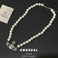 ราคา Vivienne WestwoodSaturn ตุ้มห้อยสร้อยคอมุกผู้หญิงหรูหรากระดูกไหปลาร้าโซ่ส่วนตัว (19377752823)