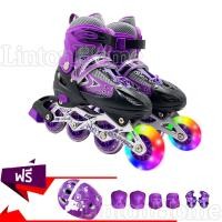 ราคา รองเท้าสเก็ต โรลเลอร์เบลด Roller Skate Free skating Protective suit รองเท้าอินไลน์สเก็ต In line Skate รองเท้าสเก็ตสำหรับเด็กของเด็กหญิงและชาย โรลเลอร์สเกต อินไลน์สเก็ต size S M L ฟรีของแถมหลายอย่าง สี