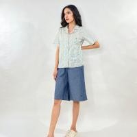 ราคา PORTLAND กางเกงขาสั้น ปักสมอ Culottes Pants Navy (20970347189)