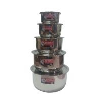 ราคา หม้อแขกชุด5ใบ ชุดใหญ่ 16 20 24 28 32 ซม ตราหัวม้าลายใช้กับเตาไฟฟ้า และเตาเซรามิคได้ (10685902939)