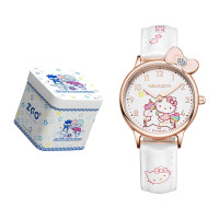 ราคา นาฬิกา Hello Kitty ของแท้100 นาฬิกากันรอยขีดข่วนกันน้ำเรืองแสงสำหรับเด็กผู้หญิง273 (11354239645)