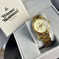 ราคา Vivienne Westwood New Queen Mother Gold Quartz Watch Niche Retro Small Gold Watch Womens Watch Saturn Pendant Womens Watch Wholesale (20890906690)