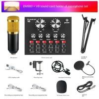 ราคา V8 ซาว์นการ์ดแปลงสัญญาณเสียง External Live Audio Sound Card BM800 E300 พร้อมอุปกรณ์ห้องอัดครบเซ็ต ไมค์อัดเสียง ไมโครโฟน ไมโครโฟน (20662950228)