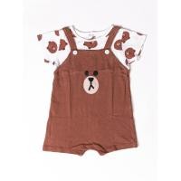 ราคา Baby Lovett รอมเปอร์แขนสั้น ป้ายแบรนดฺ์ระบุไซส์ 12 18 months สีจางลงเล็กน้อย มีคราบเหลืองที่แขน อก 56 cm ยาว 43 cm Preloved (20685592911)