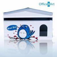 ราคา ตู้จดหมาย ทรงบ้าน ลายนก สีขาว ตู้รับจดหมาย กล่องใส่จดหมาย ตู้ไปรษณีย์ Office2art (133283430)