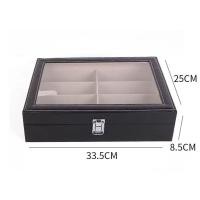 ราคา พร้อมส่ง กล่องใส่แว่น 8ช่องหนังPU กล่องใส่แว่นตา 8 ช่อง กล่องแว่นตา กล่องเก็บแว่นตา ที่ใส่แว่นตา (19793633967)