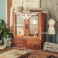 ราคา ชั้นวางน้ำหอมสำหรับโต๊ะเครื่องแป้ง Zakka กล่องเก็บแก้วใส่เครื่องสำอางบนโต๊ะไม้สไตล์วินเทจสำหรับโต๊ะทำงาน (11011765050)