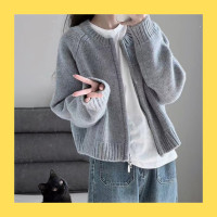 ราคา เสื้อกันหนาวไหมพรม Cardigan Sweater คาดิแกนไหมพรม พร้อมส่งจากไทย ทรงพอดีตัว 2 ซิ๊ปบนล่าง เสื้อกันหนาว ผญ เสื้อคลุมแขนยาวผู้หญิงไหมพรม (21070534809)