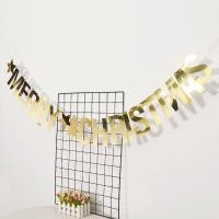 ราคา พร้อมส่ง ธงคริสต์มาส ป้ายกระดาษประดับเทศกาลคริสต์มาส แบนเนอร์ Merry Christmas (21019118496)