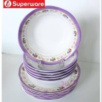 ราคา ซุปเปอร์แวร์ จานลึก9นิ้ว 6ชิ้น ชาม7 5นิ้ว 6ชิ้น ลายวาเลนเซีย ซุุปเปอร์แวร์เกรดA เมลามีน100 ตรานกเพนกวิน superware onanong2410 (1184840073)