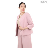 ราคา ITOKIN เสื้อเบลเซอร์คอกลม แต่งกระดุมจิวเวอรี่ W5J015 (20691752763)