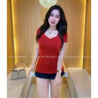 ราคา เสื้อยืดนมโต คอเหลี่ยมรัดรูป (14411689806)