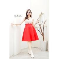 ราคา กระโปรงผ้าโฟม ทรงสวิงบานพริ้ว ยาว24นิ้ว เอวfreesize 25 34 นิ้ว (20912274188)