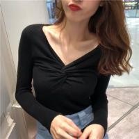 ราคา เสื้อไหมพรมแขนยาว ไขว้หน้า ทรงเข้ารูป NO 42 (1616046914)