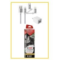 ราคา สินค้าของใหม่มือ1 ชาร์จได้หลายรุ่น 3in1 สายหนาทนทาน ชาร์จดี ชุดชาร์จโทรศัพท์ Rizz RWE 140B อะแดปเตอร์ 1 2A Adapter Multi 3 in 1 หัวมี 3แบบ ไมโคร micro ไลนิ่ง lineing ไทซี Type c สายชาร์จมือถือ ไมโคร (