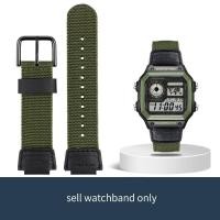 ราคา นาฬิกา Casio นาฬิกาไนลอน AE1200wh 1300 SGW 300H 400 F91W F84 AEQ 110W ผู้ชายผ้าใบไนลอนยกปากสายนาฬิกาข้อมือ18มม (18049983003)