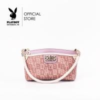 ราคา Playboy กระเป๋าสะพายข้างผู้หญิง ลิขสิทธิ์แท้รุ่น ST B234PB548 ดีไซน์ซิปบนแบบล้วงสายสะพายถักปล้อง มี 2 สี สีม่วงและสีครีม (21064433063)