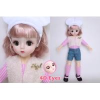 ราคา ตุ๊กตาBJDเด็ก 1 3 ตุ๊กตาข้อต่อ ขนตาจริง ตาแก้ว Blinking 4D Eyes 30cm 21ข้อต่อ พร้อมชุดและรองเท้า (7918909734)