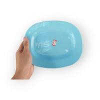 ราคา 12ใบ ชามเปลไข่พลาสติก ABS ชามรูปเรือ ชามพลาสติก ชามใส่เนื้อย่าง ชามก๋วยเตี๋ยวเรือ 9 นิ้ว สีฟ้า (20310070612)