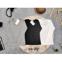 ราคา เสื้อแขนยาวคอยู ผ้าเรย่อน ยืดได้เยอะ ทรงสวยใส่สบาย อก32 38 มี 6 สี ดำ ขาว เทา เบจ แดง กะปิ (19011167099)