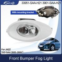 ราคา MTAP คุณภาพสูงซ้ายขวาไฟตัดหมอกไฟตัดหมอกโคมไฟกันชนด้านหน้าสำหรับฮอนด้าฟิต JAZZ โมเดลกีฬา2005 2008 GD1 GD3ฐานสี (7745501528)