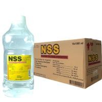 ราคา น้ำเกลือ1000mL 1 ลัง 10 ขวด น้ำเกลือ 1 ลัง หมดอายุ 2028 (21245098430)