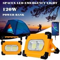 ราคา ไฟฉุกเฉิน โซล่าเซลล์ LED Emergency Light โซล่า พาวเวอร์แบงค์ 120w LED สปอตไลท์ (11085015324)