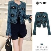 ราคา ZY HT EraVogue เสื้อคลุมผ้าผู้ญิง เสื้อคลุมสีเขียว เสื้อสูทผ้าผู้ญิง เสื้อคลุมสั้น เสื้อคลุมแฟชั่น เสื้อคลุมแขนยาว เสื้อคลุมทำงาน 20779 (21046705924)