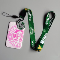 ราคา Cardholder บัตรพนักงานกาแฟแบบพกพาสำหรับผู้หญิงการ์ดโพลีเอสเตอร์สตาร์บัคการ์ดที่ต้องพร้อมสายคล้องบัตรการ์ตูนซองใส่บัตรบัตรที่คลุมเก็ (20054644656)