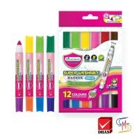 ราคา Master Art มาสเตอร์อาร์ต ปากกา ปากกาเมจิก ชนิดล้างออกได้ รุ่น MWM 6D แบบ 2 หัว 12 จำนวน 1 กล่อง (20675251799)