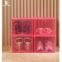 ราคา Double Lock กล่องใส่รองเท้า ญ กล่องพลาสติก ฝาสไลด์ด้านหน้า รุ่น 5128 4 ชิ้น (20072256392)