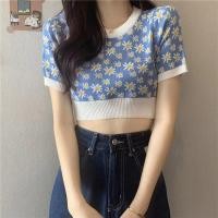 ราคา LMM shop 9163 เสื้อไหมพรม เสื้อครอป ลายดอกเดซี่ เสื้อแฟชั่น พร้อมส่งจากไทย (16120562038)