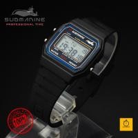 ราคา สินค้าแท้ 100 US SUBMARINE นาฬิกาข้อมือผู้ชาย หญิงระบบ DIGITAL กันนํ้า สายยางดำ รูปทรง Classic Retro ไฟสว่างชัดเต็มจอ ขนาด 34mm พร้อมจัดส่งทันที (21138239687)