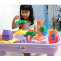 ราคา สินค้าพร้อมจัดส่ง NAN นมแนน ชุดโต๊ะกระบะทรายสีม่วง เหลือง ขาว แนน อุปกรณ์ในกล่อง 19 ชิ้น ขนาด 65 42 57 30 ซม (19471401236)