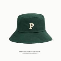 ราคา PING STUDIOS bucket hat หมวกบักเก็ตใหม่ผู้หญิงสีทึบ P ตัวอักษรครีมกันแดดหมวกระบายอากาศหมวกถัง (16161593537)