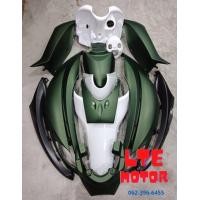 ราคา ชุดสี เฟรม yamaha fino fi 115 ฟีโน่ fi 115 ฟีโน่ รุ่นหัวฉีด รถปี 2013 2015 ครบชุด 16 ชิ้น ครอบไฟหน้าแท้ศูนย์ สีเขียวด้าน ขาว ดำ ทำสีระบบ 2K งาน ABS100 (12615309163)