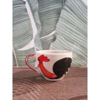 ราคา แก้วกาแฟ ตราไก่ สูง 6 5 ซม ปากแก้วกว้าง 7 5 ซม (16018727016)