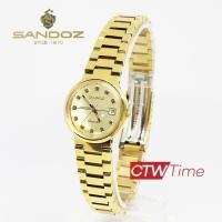 ราคา Sandoz นาฬิกาข้อมือผู้หญิง สายสแตนเลส รุ่น SD99384GG01 สีทอง หน้าปัดทอง (432372428)
