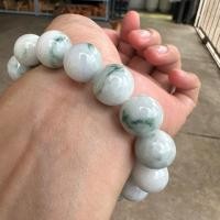 ราคา 13JD MS สร้อยข้อมือหยกแท้ หยก Moss in snow 13 มิล โดยประมาณ กำไล ข้อมือ หยกพม่า 2 สี กินบ่เซี่ยง มีกิน มีใช้ ไม่ขัดสน (20451553172)