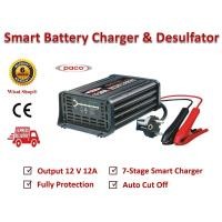 ราคา PACO เครื่องชาร์จอัจฉริยะและฟื้นฟูแบตเตอรี่รถยนต์ Smart Battery Charger Desulfator 12V 10A 15A Max 20 200 Ah รุ่น FBC1212 1215 (19577056117)