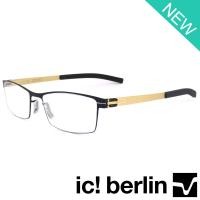 ราคา Ic Berlin ไอซี เบอร์ลิน แว่นตา รุ่น 009 C 4 สีดำขาทอง Model Alw วัสดุ สแตนเลส Stainless Steel กรอบ เต็ม Full frame กว้าง w 135 mm ขา ข้อต่อไม่ใช้น็อต Joints Not nut เบามาก แฟชั่น Glasses Frame Eyeglas